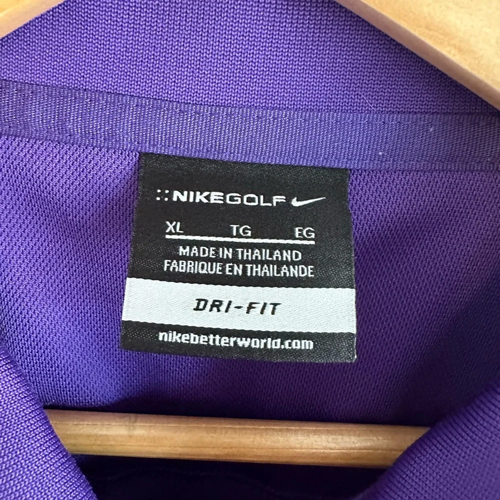 Nike Golf Dri‑Fit Polo Men’s XL Purple | Performance Moisture‑Wicking Shirt‎